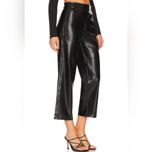 Faux Leather Wide Leg in Right On Time BLANKNYC - Picture 2 of 3